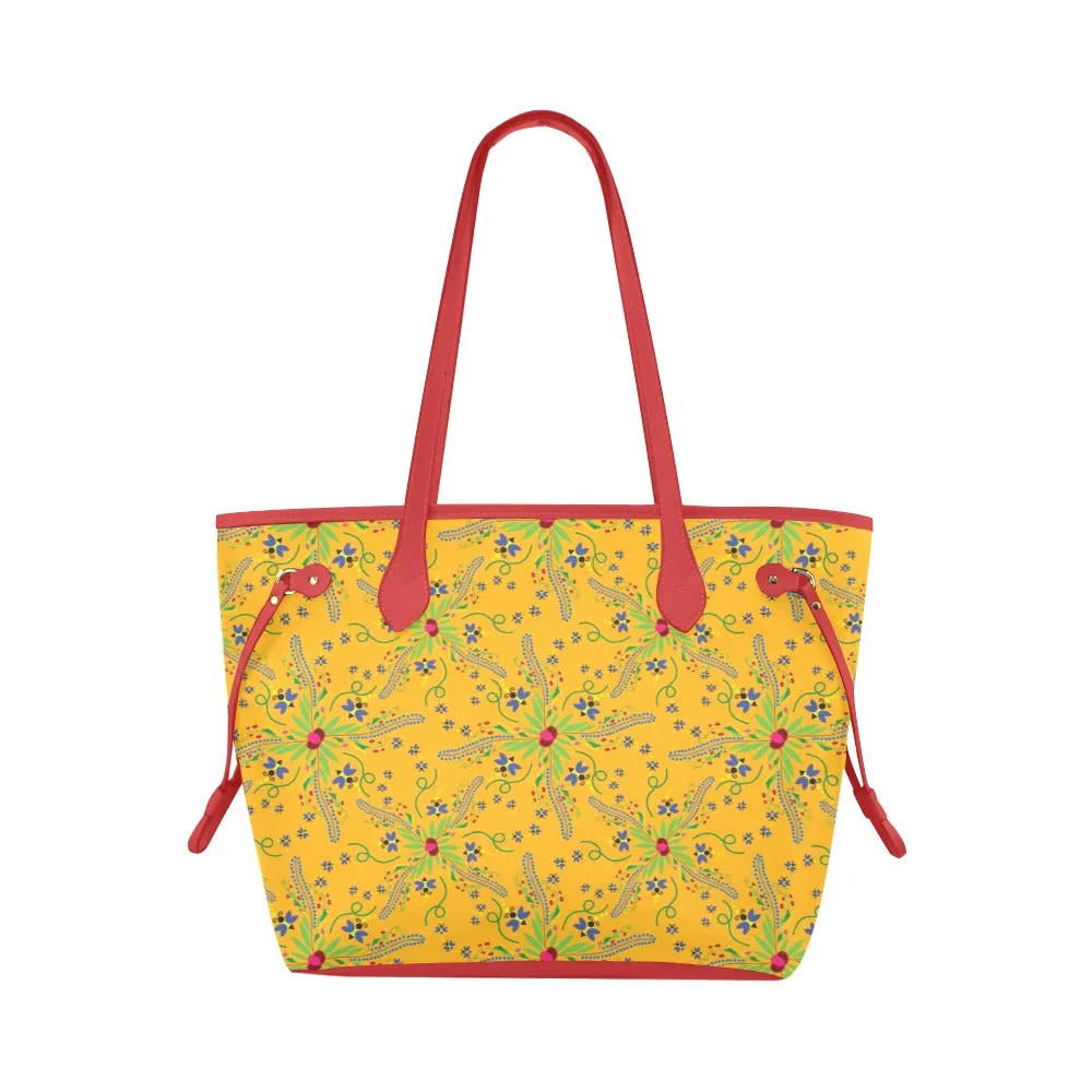 Willow Bee Sunshine Clover Canvas Tote Bag