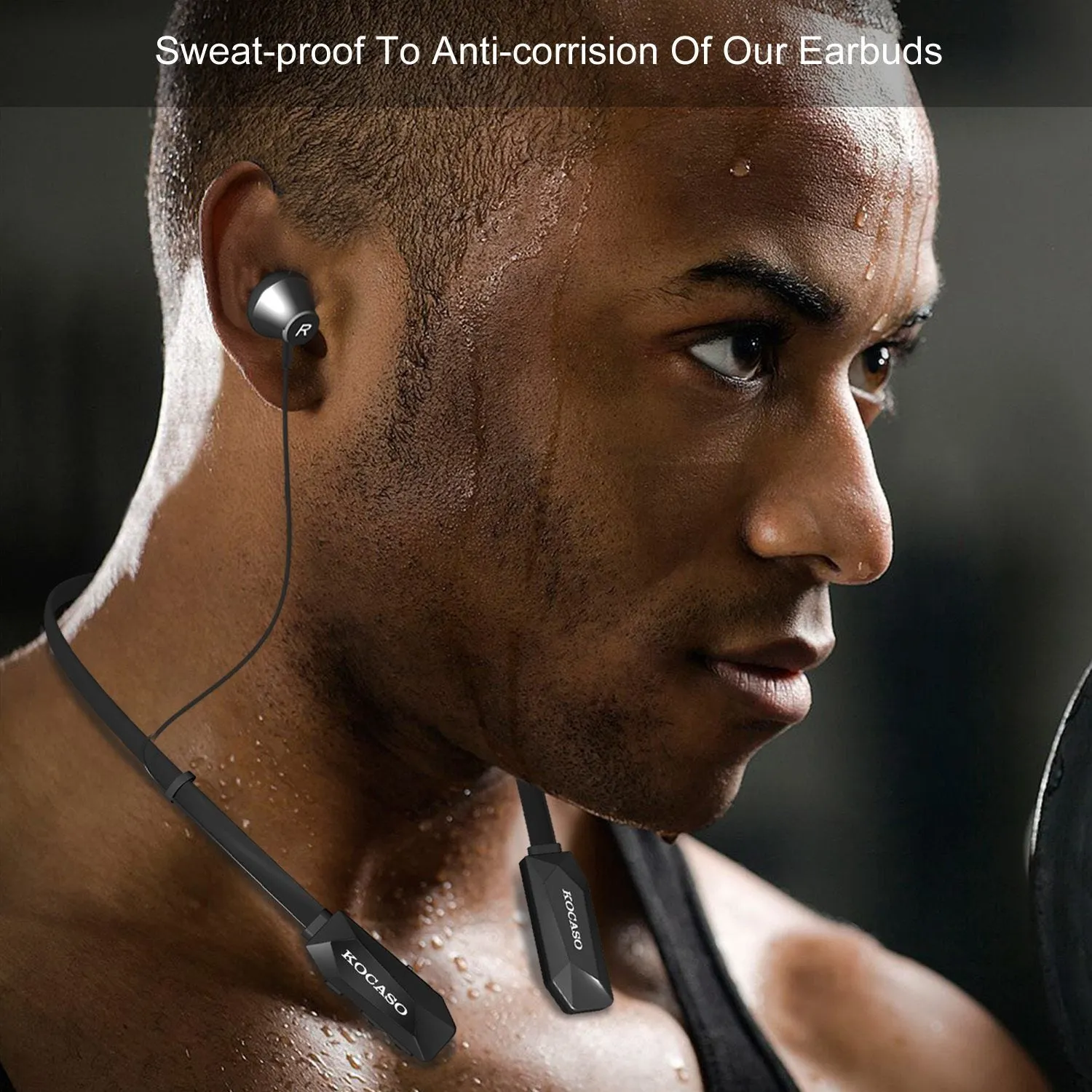 Wireless Neckband V4.2 Sweat-proof Sport Headsets Earbuds