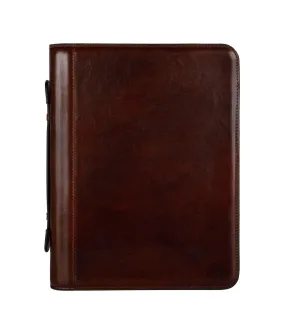 Womens Leather Portfolio with Binder - Joy in the Morning