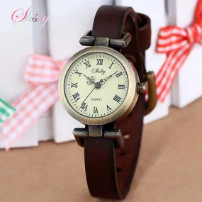 Women's Leather Vintage Style Watch