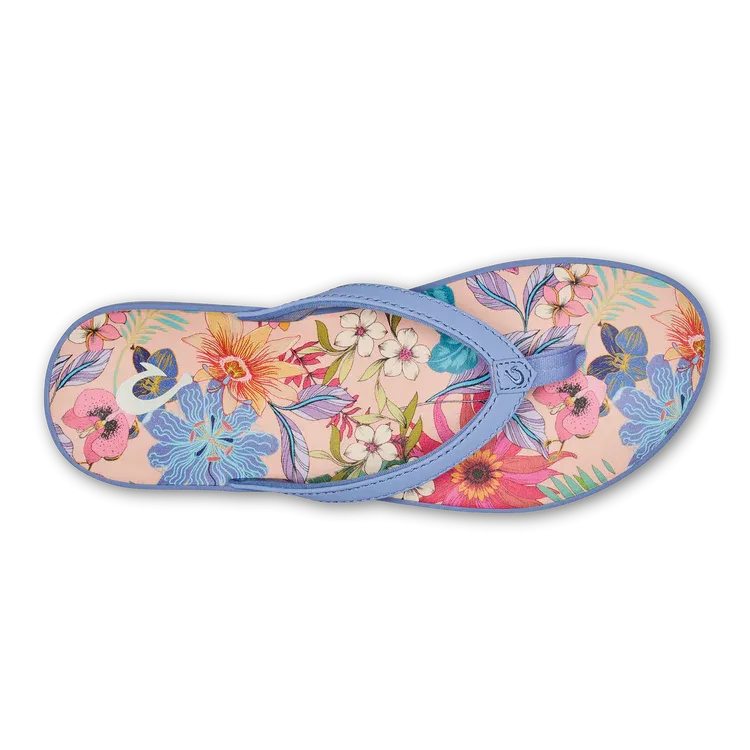 Women's Olukai Puawe Color: Cloud Blue / Flower