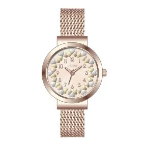 Women's Watch Love Flower Dial Milan mesh Casual watch