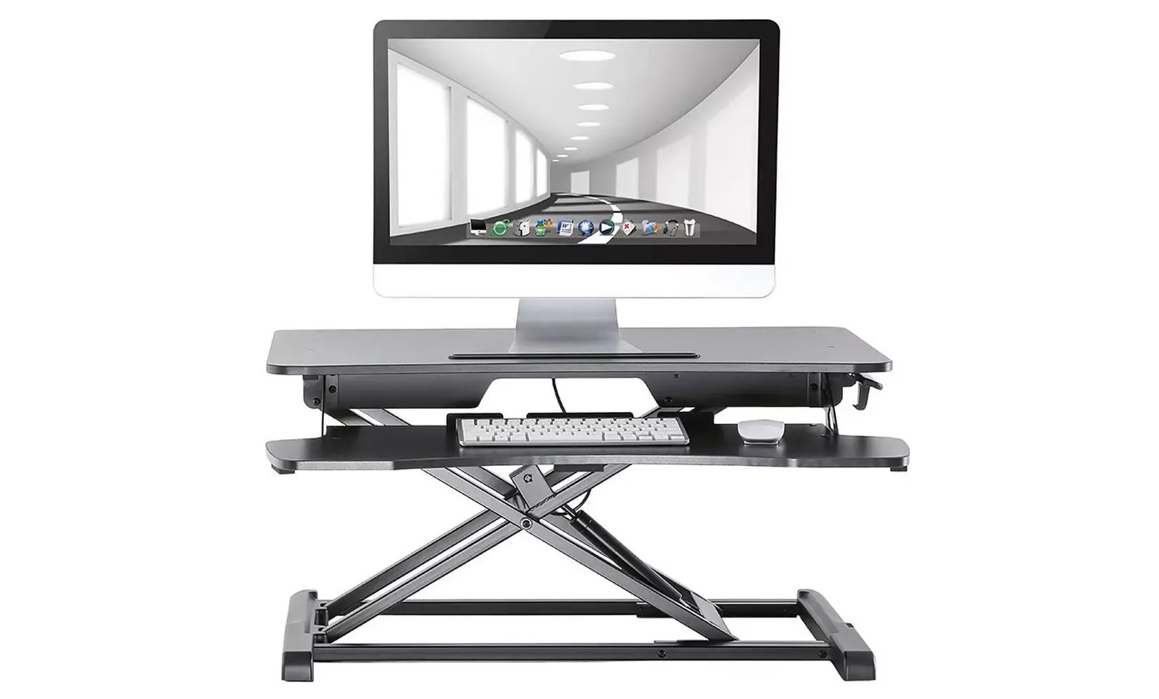 Work Proper 15: Ergonomic Sit-Stand PC Desk | Two Tier